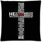 Square Throw Pillow Case Decorative Cushion Cover/Case Zippered Pillowcase With Cool Abstract God Jesus Christ Christian Cross 18 X 18 Inch(Twin Sides)