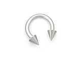 316L Surgical Steel Circular Barbell Horseshoe Spike Cone 10g 10 Gauge