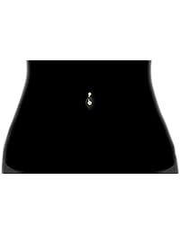 Ritastephens - Piercing para ombligo de oro de 14 quilates, circonita cúbica, color amarillo o blanco