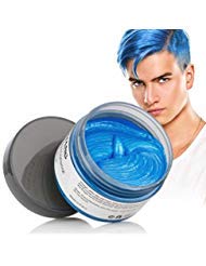 MOFAJANG Hair Color Wax Styling Cream Mud, Temporary Hair Dye Wax, Natural Hairstyle Dye Pomade for Party Cosplay, Halloween, 4.23 OZ (Blue)