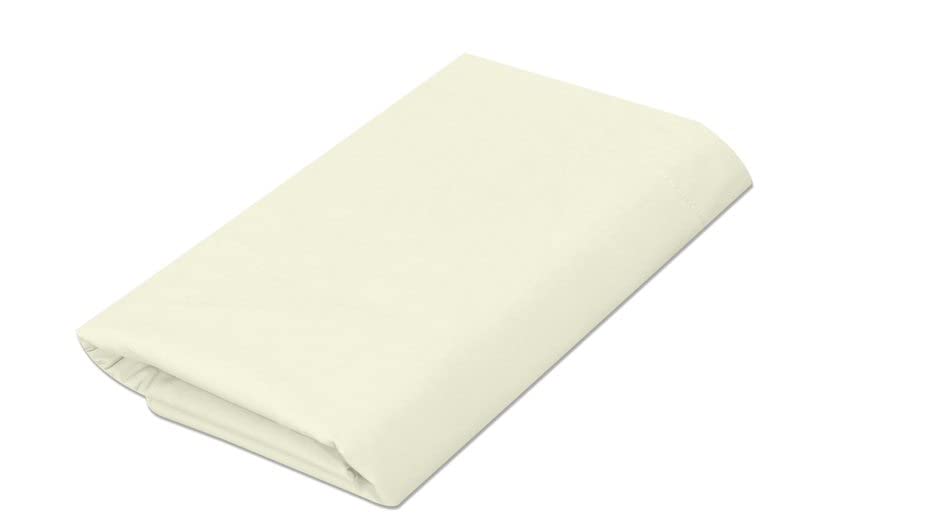 Flat Sheet King Size Cream 100% Egyptian Cotton 300 Thread Count Easy Care Comfortable Brushed Cotton Flat Sheet, Luxury Hotel Quality Flat Sheets, Breathable, Plain Dyed Flat Sheets Only