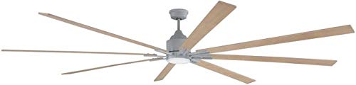 Craftmade FLE100AGV8 Fleming Industrial 100" Outdoor Ceiling Fan with LED Light Kit and Remote & Wal