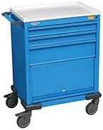 Lakeside, Three Drawer Emergency Cart, Ec3D, W X D X H: 26 5/8 X 18 X 37, Drawer Desc: (1) 6 In(2) 3 In, Color: Red-Rd, 3903C