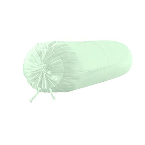 Pizuna Linens 400 Thread Count Cotton Bolster-Pillow-Cases 2pc Aqua Mint, 100% Long Staple Cotton Bolster Pillow Cover Soft Sateen Weave (2pc Cotton Bolster-Cushion-Cover 51x137 cm)