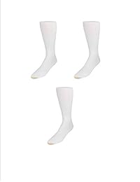 punta de oro firme de los hombres apoyo calcetines de compresión (paquete de 3) Disponible en Big & Tall