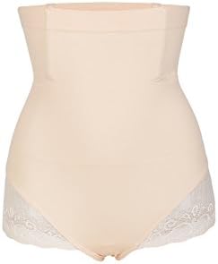 Suktat Women's Shapewear Control High-Waist Lace Butt Lifter Thigh Slimmer Beige S