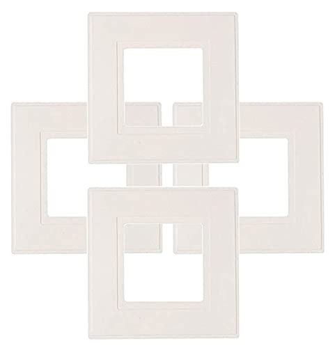 NCaan 4pk Light Switch Finger Plate (Single, White)