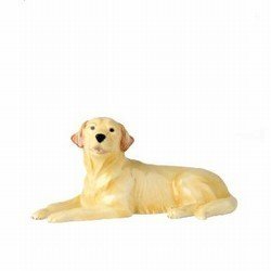John Beswick "Golden Retriever Lying" 8.5cm JBD54, Hand-Painted Ceramic Sculptures, Gift Boxed