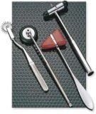 Neurological Hammer Set Includes 4 Pieces - Wartenberg Pinwheel, Taylor Hammer, Babinski Hammer, Buck Hammer in Black