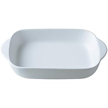 White Small Ceramics Rectangular casserole dish Baking Dishes with Handle for Oven Ceramic Baking Pan Lasagna Casserole Pan Individual Bakeware 9x5 inch