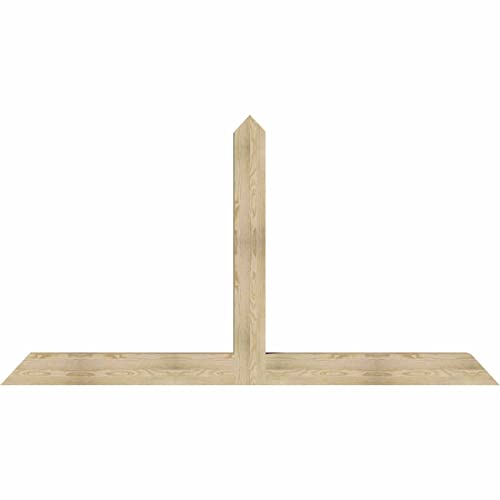 Ekena Millwork 96"W x 52"H x 6"D x 6"F, 13/12 Pitch, Portland Rough Sawn Timber…