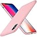 iPhone X Case, Liquid Silicone Gel Rubber Matte Shockproof Anti Scratch Minimalist Thin Ultra Slim Case Fit Soft Microfiber Lining Shock Absorbent 3D Full Protective Cover for iPhone X 10 (Pink)