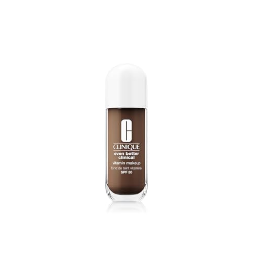 Clinique Even Better Clinical Vitamina Makeup SPF 50 – Skin Tint Foundation | Base de maquillaje ligera con vitaminas C, E y B3, acabado radiante