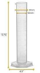 EISCO Plastic Graduated Cylinder, 500mL - Class B
