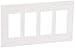 LUTRON CW-4-WH 4-Gang Claro Wall Plate, White primary