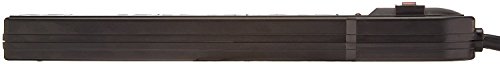 Amazon Basics 6-Outlet, 200 Joule Surge Protector Power Strip, 2 Foot, Black - Pack of 2