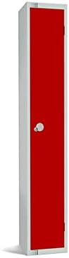 The Workplace Depot Reliable Budget Single Door Locker Manufactured from Robust Steel Red Manufactured from Steel