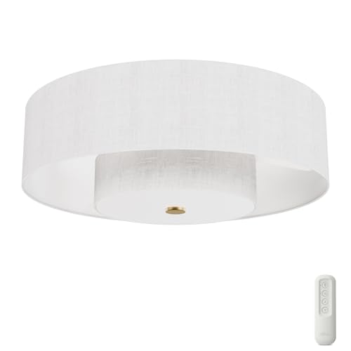 Hunter - Brookside Indoor Fandelier With Light, Remote, 30-inch, Casual-style, 3-speed WhisperWind Motor, 52974, Ceiling Fans for living rooms, bedrooms, home offices, kitchens (Luxe Gold) | Compact indoor fandelier with enclosed blades, LED light, remote, and statement style for bedrooms, offices, or small spaces.