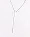 Zealmer Simple Y Shaped Bar Pendant Lariat Necklace for Girls Women Silver Tone