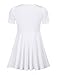 Arshiner Girl's Summer Dresses Short Sleeve Casual Holiday Skater Twirl Dress with Pockets White Tween 11-12 Y