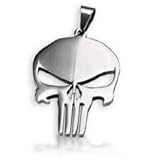 Punisher Skull Frank Castle Superhero Pendant Necklace Steel Chain Men