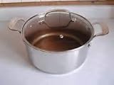 NuWave 5.5 Quart Stockpot With Tempered Glass Lid Stainless Steel