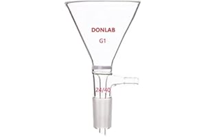 DONLAB EEG1150 Glass 150mm Filter Funnel with Fritted Disc G1 Pore Size 50-70μm #24 Ground Joint Hose Connection