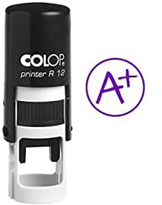 A+ Self Inking Mini Rubber Stamp Colop Round Decorative Teachers Stamps 12mm
