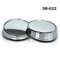 KarenDeals Blind Spot Mirror 1.97" Round Shape, Convex & 360° Adjustable, Universal for All Cars, Trucks & Motorcycles [Chrome]