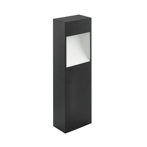 EGLO LED Außen-Sockellampe Manfria, 1 flammige Außenleuchte, Sockelleuchte aus Aluminium in Anthrazit, warmweiß, IP44