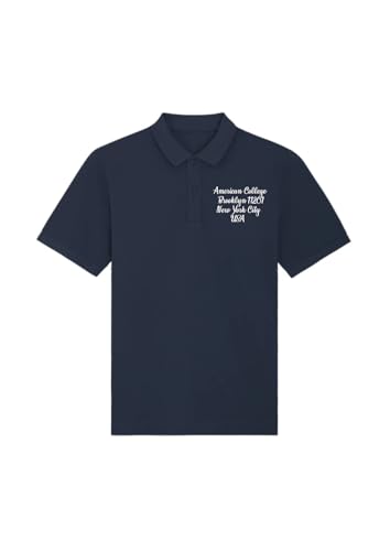 AMERICAN COLLEGE USA Polo Marine 16 Ans Decontracte T-Shirt, Bleu, Mixte Enfant