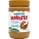 WOWBUTTER Natural Peanut Free Creamy 1.1lb Jars, 1 Count, (Pack of 2)
