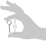 Merriway BH00319 12 Pcs Vine Eye 50 mm Zinc Plated Screw-In view 4