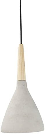 By Living Modern Urban Timber Concrete Bell Shaped Pendant Light Grey