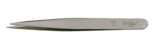 Xcelite XHT434 Smoot Sharp Point General Duty Tweezer, 4-3/4" Overall Length