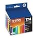 Epson T124 Moderate Capacity Set of 4 OEM Ink Cartridges: 1 of each Black T124120, Cyan T124220, Magenta and Yellow