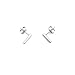 HONEYCAT Flat Drop Bar Stud Earrings in Silver (Rhodium Plate) | Minimalist, Delicate Jewelry (Silver)