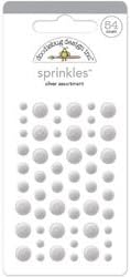 Bulk Buy: Doodlebug Designs (3-Pack) Sprinkles Self Adhesive Glossy Enamel Embellishments Silver Dots 54/Pkg MONOS-4183