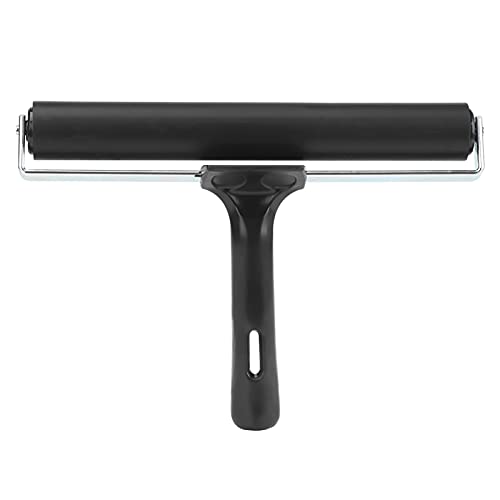 Soft Rubber Brayer 8 Inch Rubber Roller Pocreation Rubber Brayer Roller Paint Brush Ink Applicator for Art Craft Oil Painting Tool with Nonslip Plastic Handle
