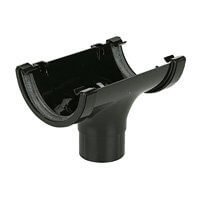 FloPlast Mini Gutter 76mm Black Running Outlet