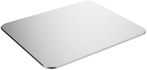 Durable Aluminum Mouse Pad, iWheat Non-Slip Mouse Pad with Rubber Base, Waterproof Gaming Mouse Pad for Mac Silver