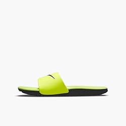 Nike Little/Big Kid's Kawa Slides, Volt/Black, 7Y