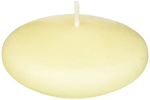 Zest Candle 12-Piece Floating Candles, 3-Inch, Ivory