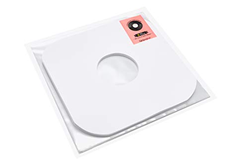 Vinyl Record Sleeves Bundle by Big Fudge - 50x Record Outer Sleeves Plus 50x Record Inner Sleeves - Crystal Clear Album Sleeves and Rounded Acid Free LP Sleeves for 12" Records