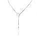 Funic Classy Womens Chic Y Shaped Circle Lariat Style Chain Jewelry Necklace Gifts (Silver)