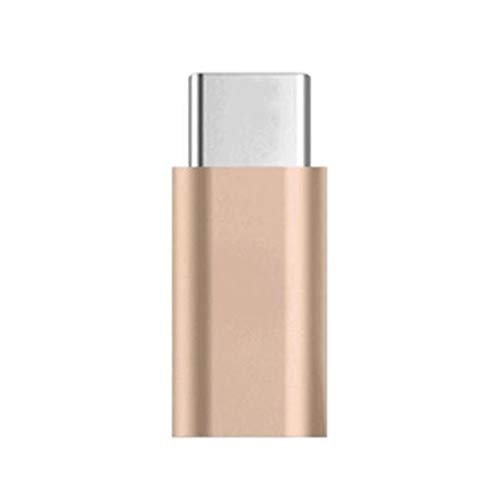 Coersd Data Adapter Type C USB C to 3.5mm Audio Adapter for External Microphone for Osmo Pocket for Type-c (Gold)