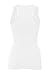 Bozzolo RT1165Basic Ribbed Racerback Long Tank Top White Large