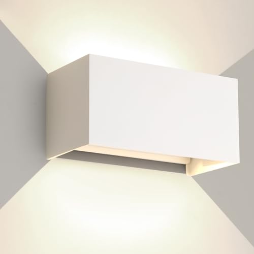 FUPE 25W Wall Light Indoor/Outdoor 4000K Natural White Modern Wall Sconces Adjustable Beam Angle LED Wall Sconces IP65 Waterproof