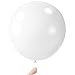 4 WHITE 36-INCH BALLOONS