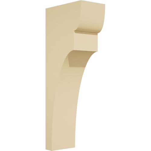 5 1/2"W x 10"D x 26"H Yorktown Signature Urethane Corbel, Primed Tan